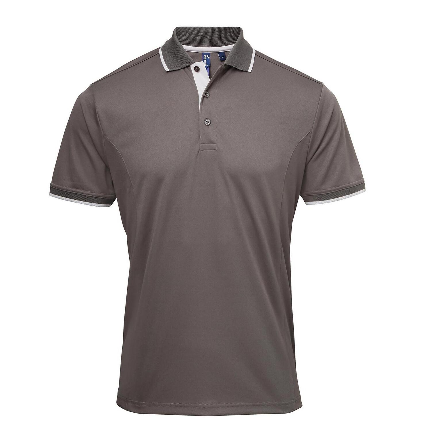 Premier - Polo Motif/style Contrasté Homme (gris Foncé / Argenté) - Polo Manches Courtes - Gris - Decathlon