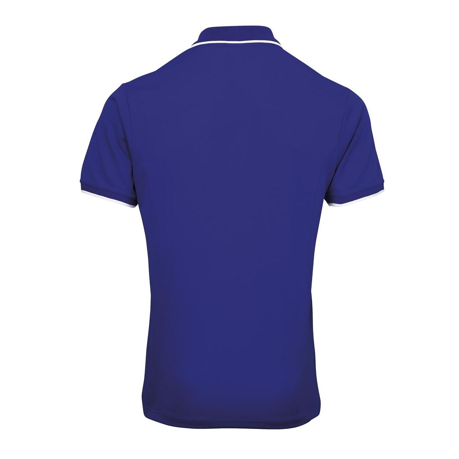 Camisa Pólo de Contraste Homem Coolchecker (Azul Real / Branco) 2/4