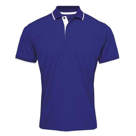 Polo Motif/style Contrasté Homme (Bleu Roi / Blanc)