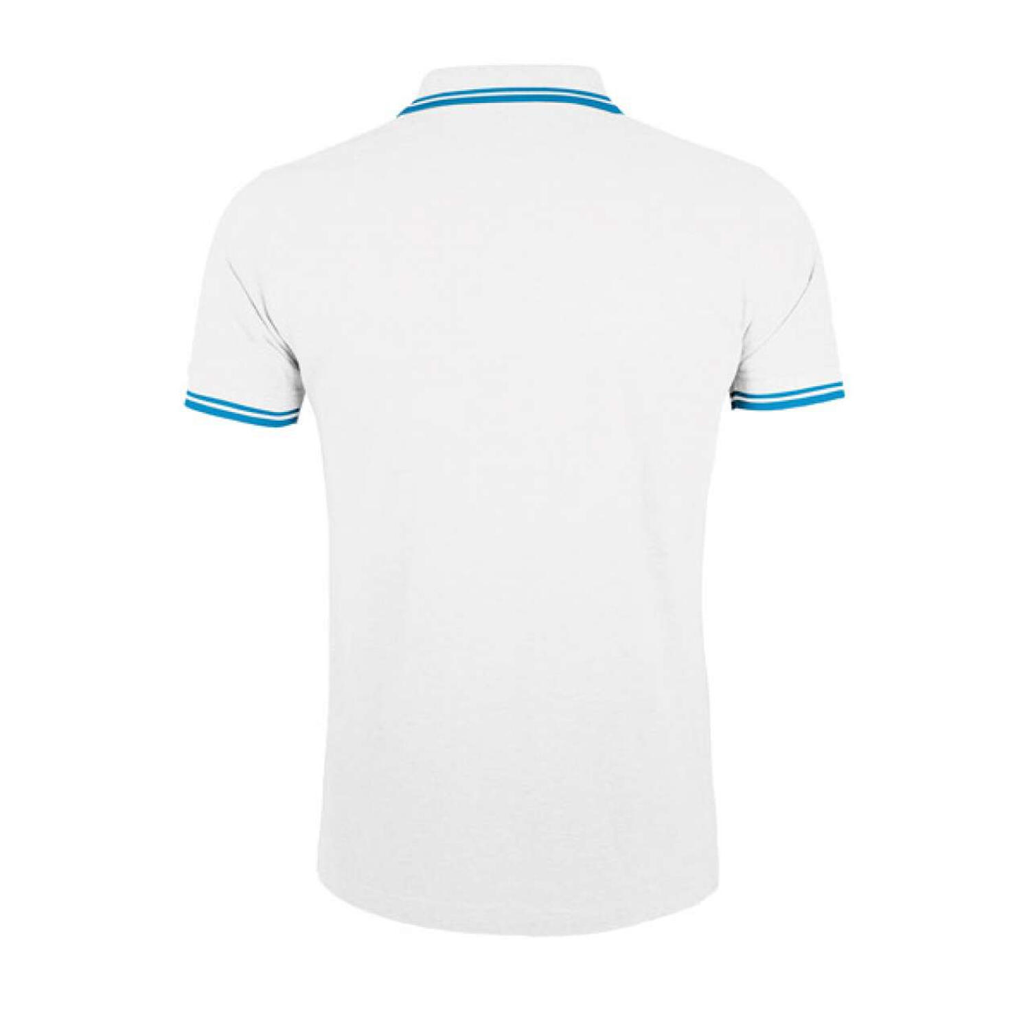 Polo PASADENA Homme (Blanc / Turquoise Pâle) 2/4
