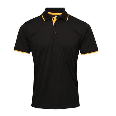 Herencontrast coolchecker polo shirt (koningsblauw/wit)