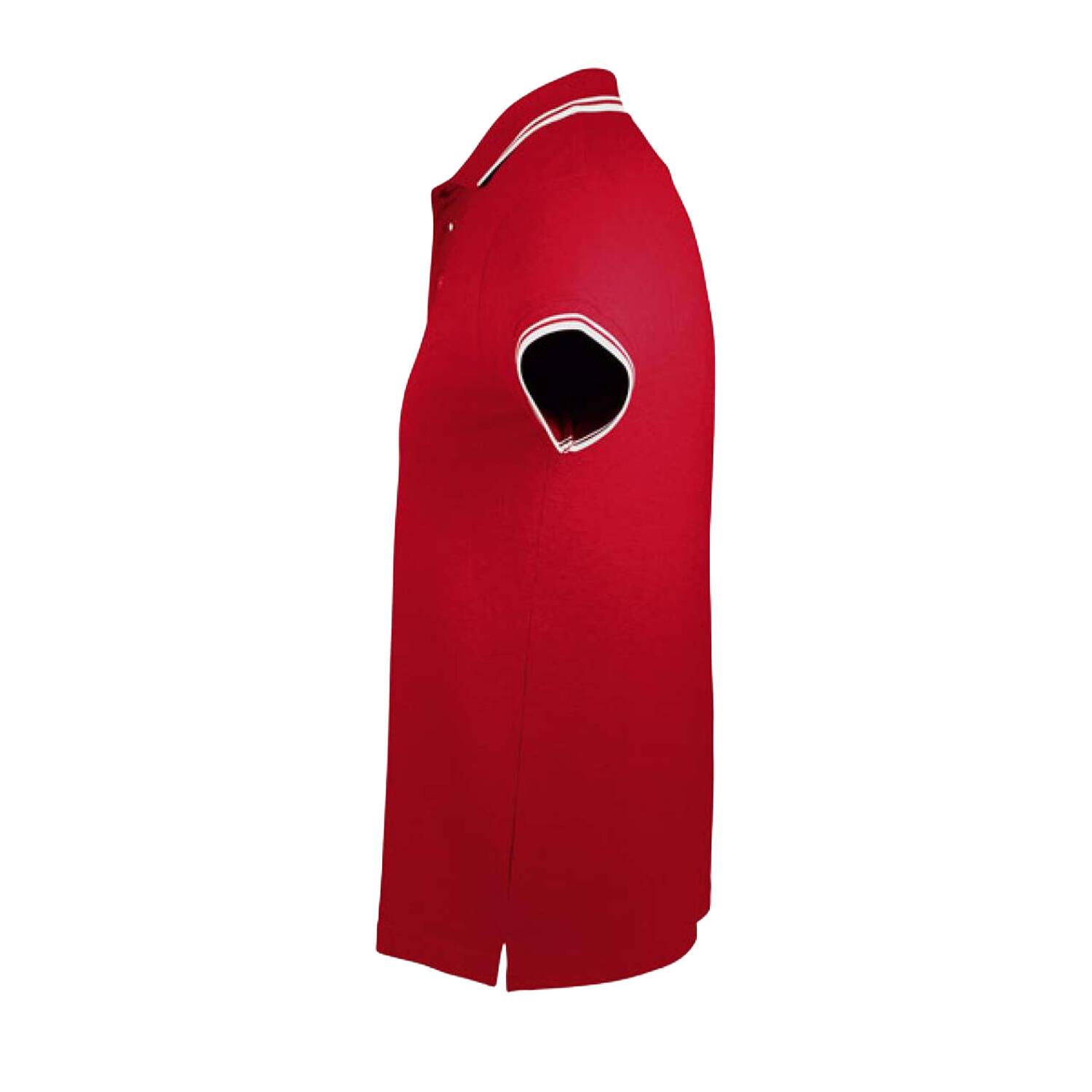 Polo PASADENA Homme (Rouge / Blanc) 3/4