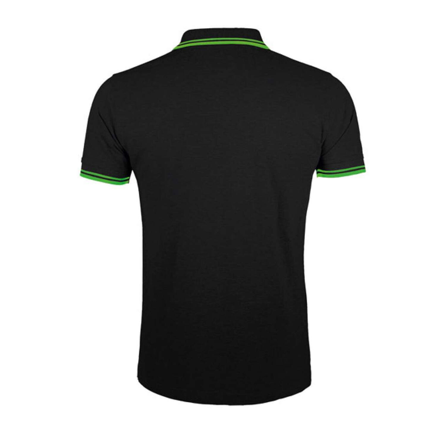 Heren Pasadena Poloshirt (Zwart/Kalk) 2/4