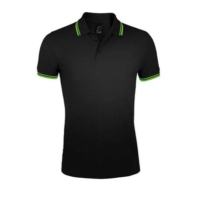Heren pasadena poloshirt (rood/wit)