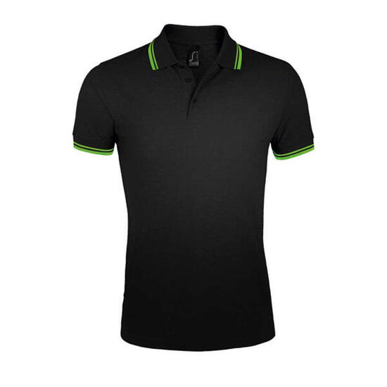 Polo PASADENA Homme (Noir / Vert Clair)