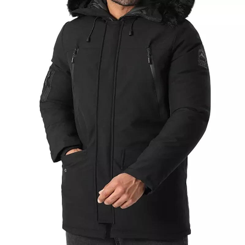 Helvetica - Parka À Capuche Helvetica Ned - Parka - Noir - Decathlon