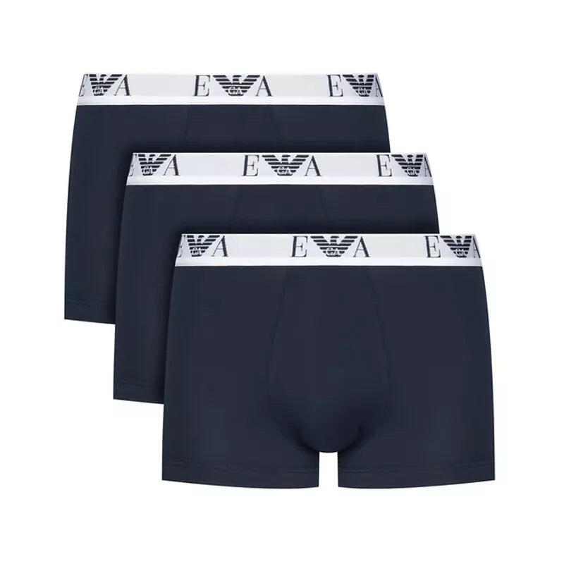 Ea7 - Pack De 3 Boxers Ea7 Emporio Armani - Caleçon - Blanc|bleu - Xl - Decathlon