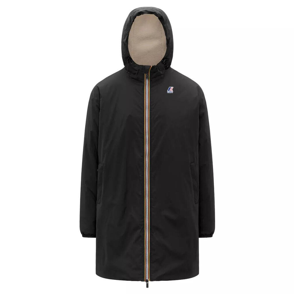 Long Hooded Sherpa Parka K-Way LE VRAI 4.0 EIFFEL EAST ORSETTO