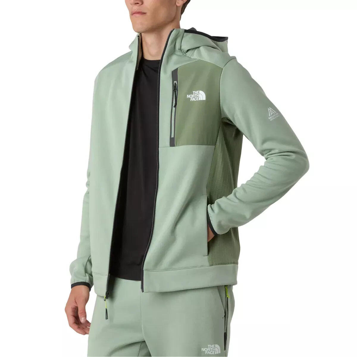 Felpe in pile per uomo The North Face Mountain Athletics Verde 5/6