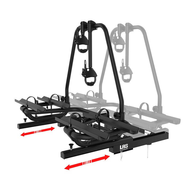 PORTE-VÉLOS 2 VÉLOS ALU POUR FLÈCHE DE CARAVANE OU DE REMORQUE - LAS 3/6
