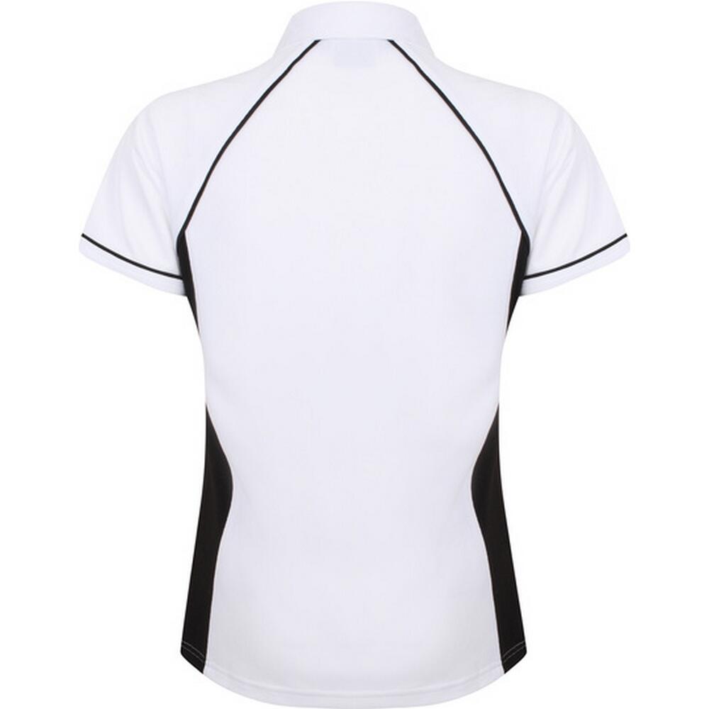 Polo de Rendimiento para Mujer Blanco, Negro 2/2