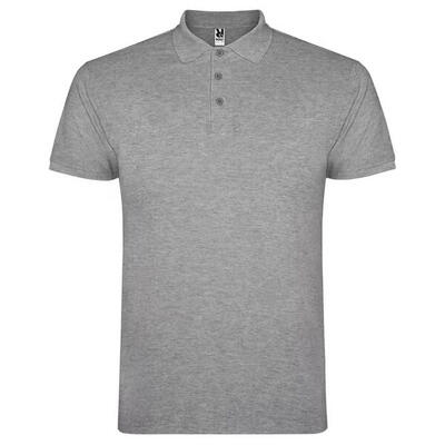 Heren star heather poloshirt (heide grijs)