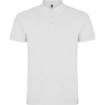Heren ster poloshirt (wit)