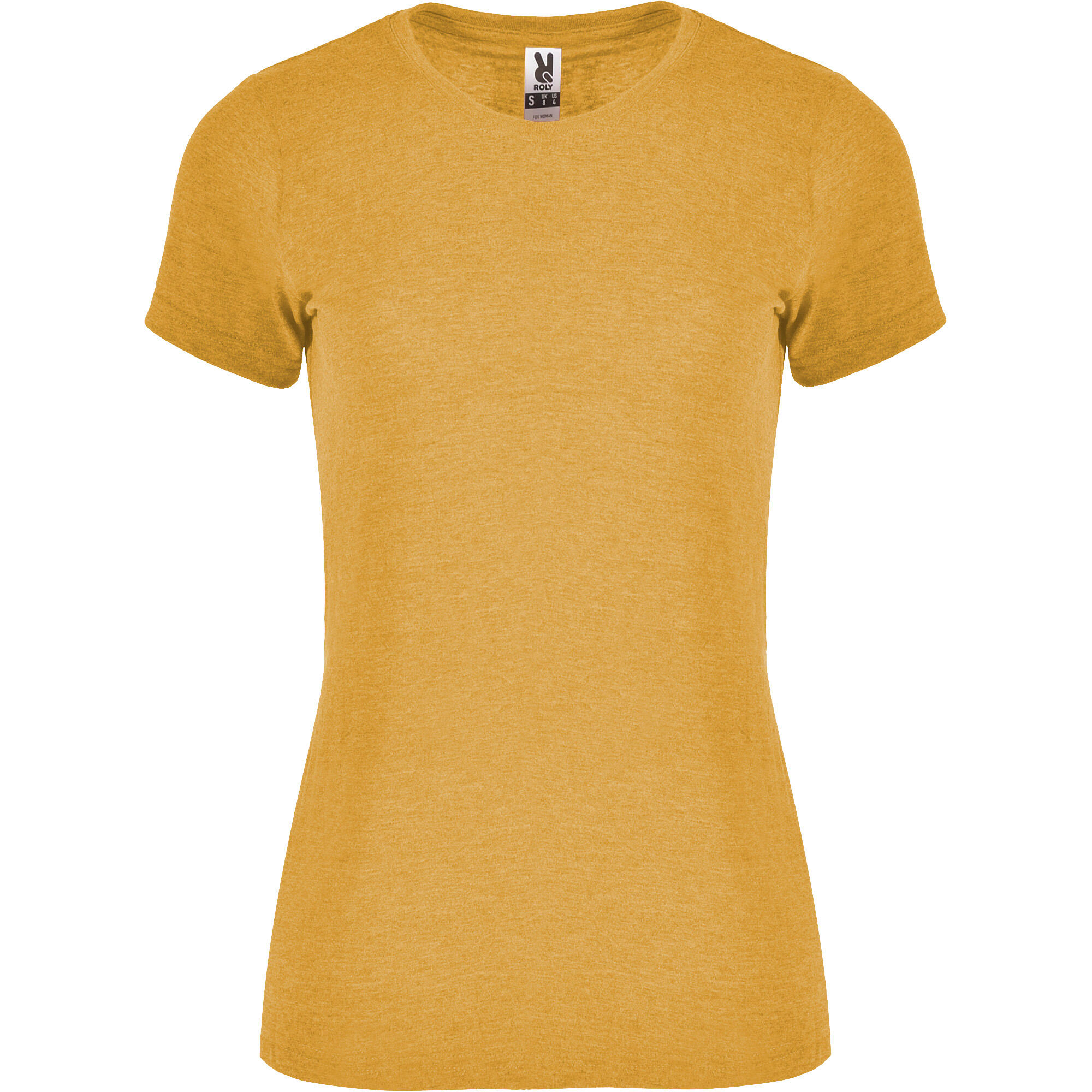 Roly - Tshirt Fox Femme (jaune Foncé Chiné) - T-shirt Manches Courtes - Jaune|marron - Decathlon
