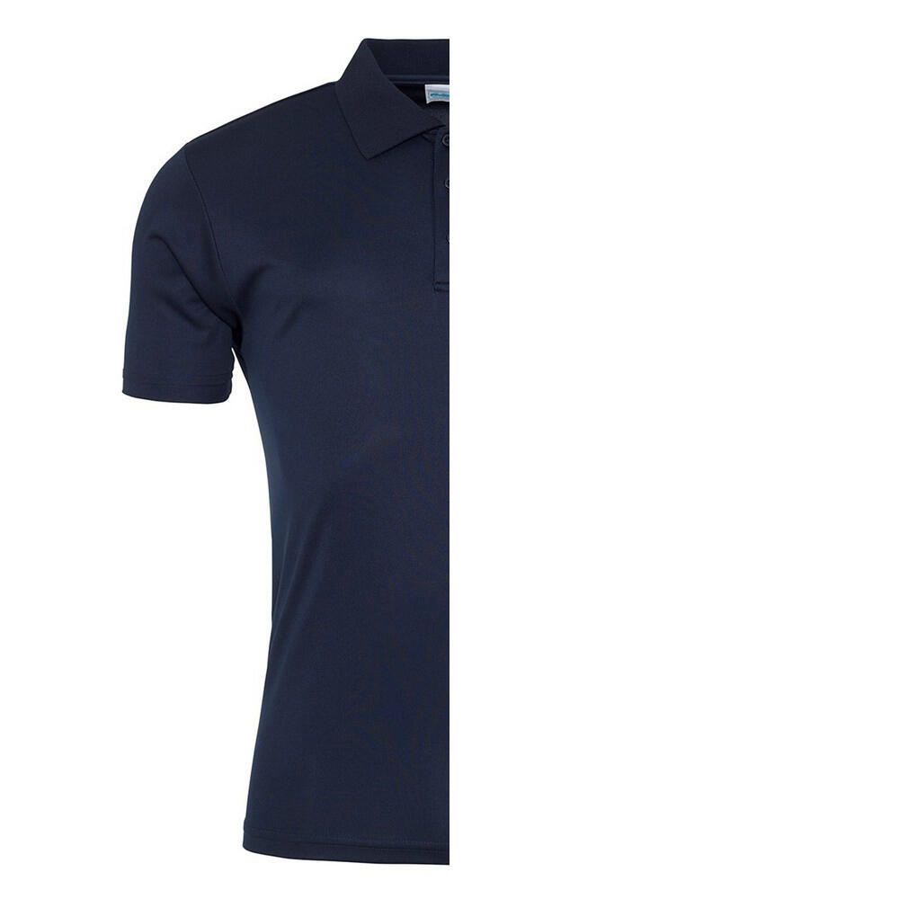 Heren glad poloshirt (Franse marine) 2/2