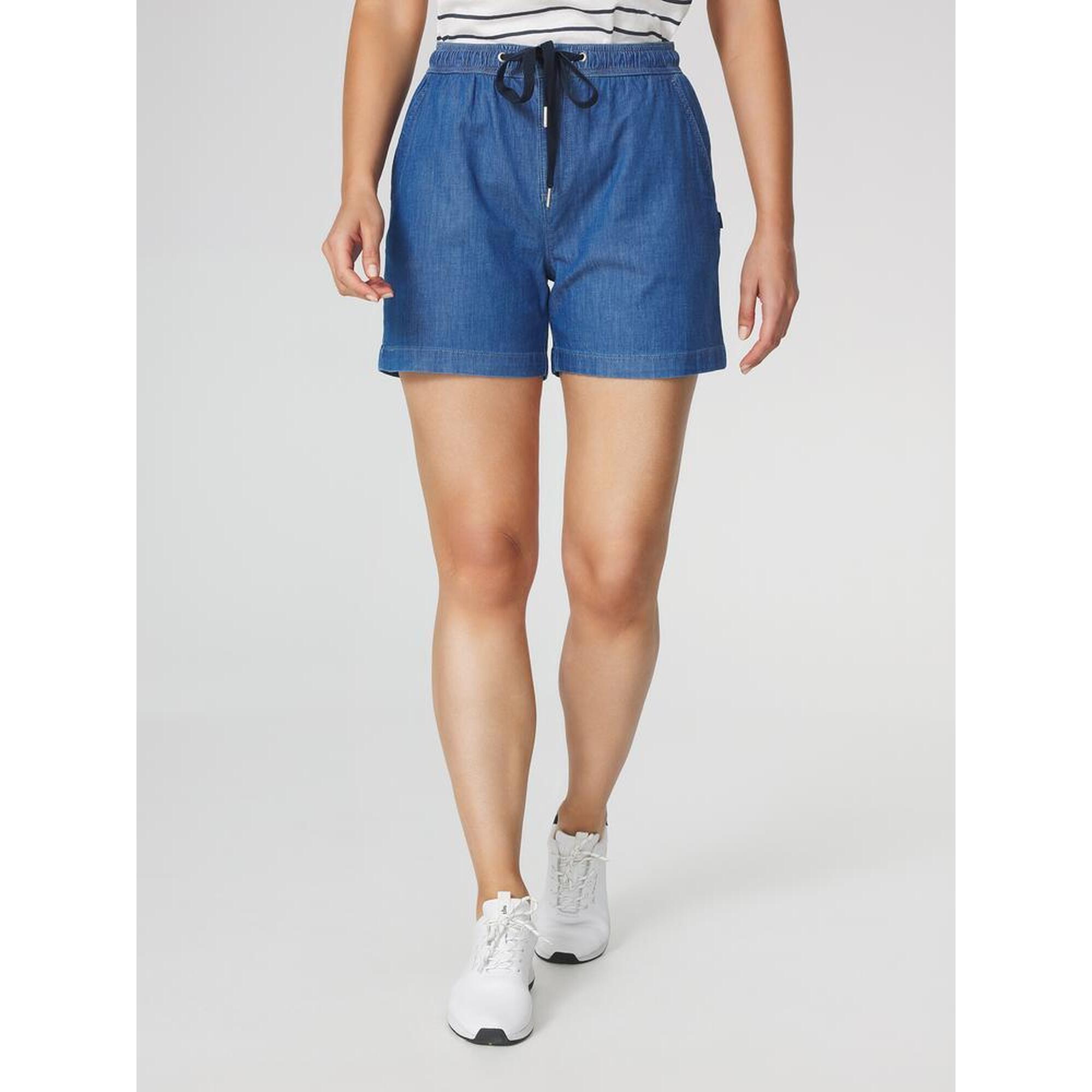 Tbs - 1973 Mandyber Bermuda Femme Ceinture Élastique Stone - Short De Protection - Bleu - Decathlon