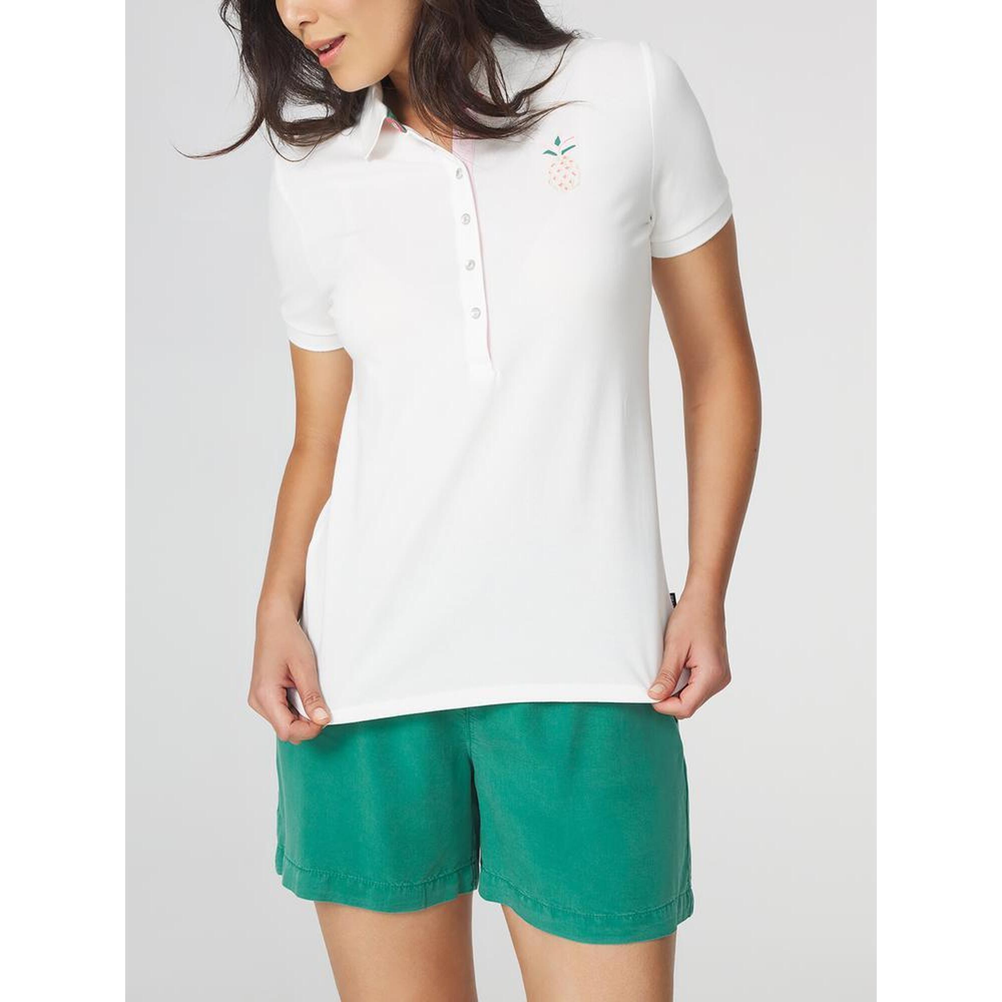 Tbs - 1973 Polo Manches Courtes Femme Boniepol Arctique - Chemise Manches Courtes - Blanc - Decathlon