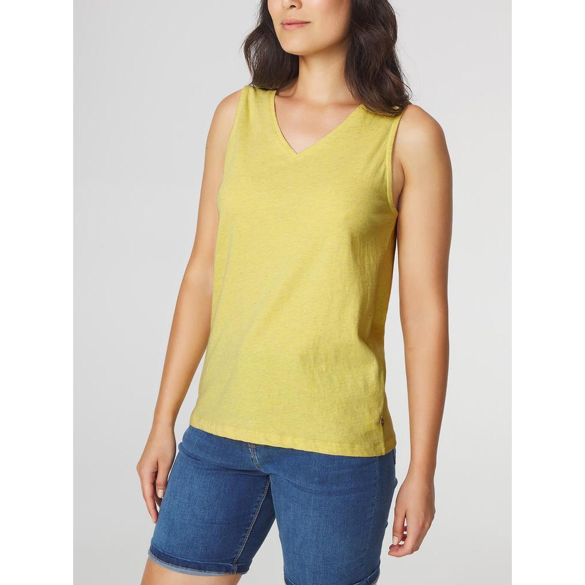Tbs - T-shirt Femme Adinadeb Citron - Débardeur - Jaune - Decathlon