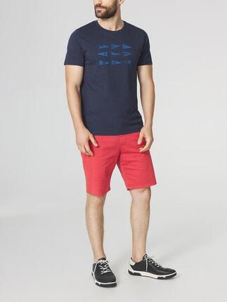 T-shirt homme ALBERTEE 1973 - manches courtes col rond bleu marine