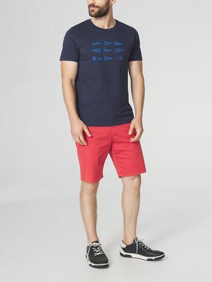 T-shirt homme ALBERTEE 1973 - manches courtes col rond bleu marine