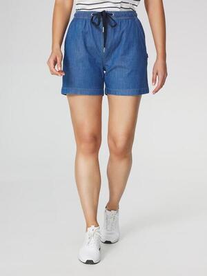 Tbs stone dames jeans short blauw