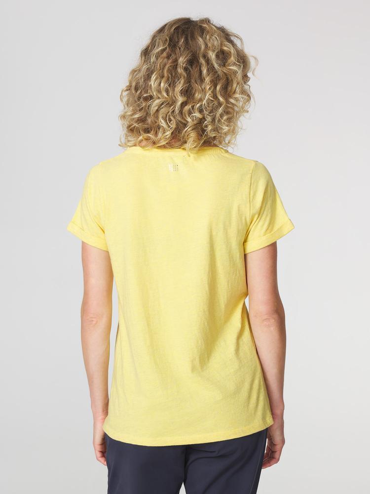 T-shirt manches courtes Femme ADINATEE Citron 2/5