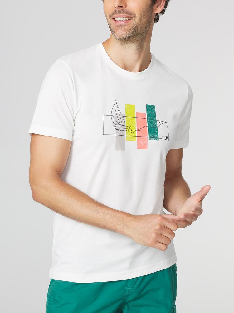 Camiseta Blanca de Hombre TBS Arctique 3/5