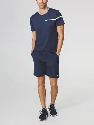 T-shirt homme BRICETEE col rond, manches courtes, bleu marine