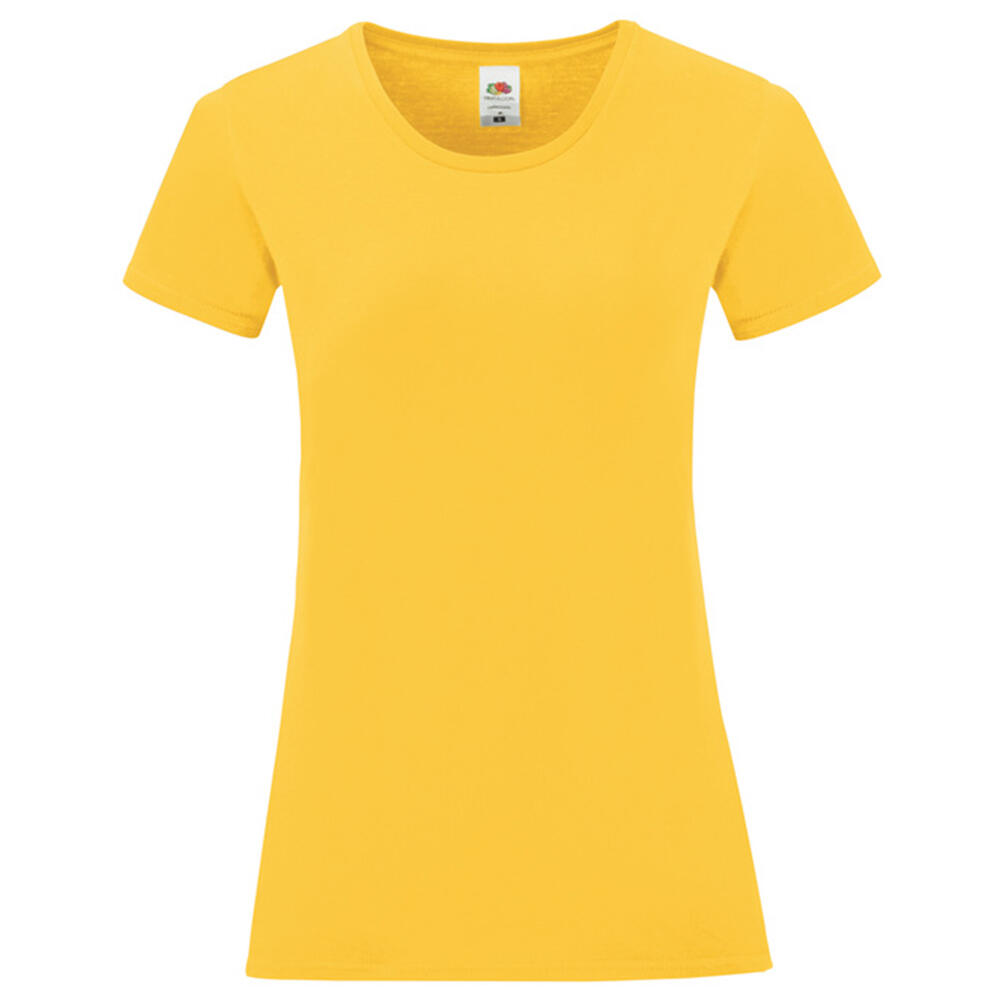 Fruit Of The Loom - Tshirt Iconic Femme (tournesol) - T-shirt Manches Courtes - Jaune|orange - Decathlon