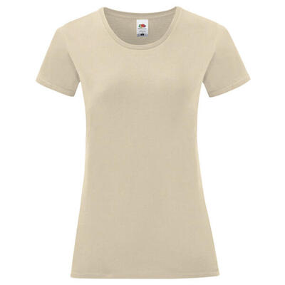 Dames iconic combed cotton tshirt (rood)