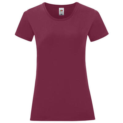 Dames iconic combed cotton tshirt (rood)
