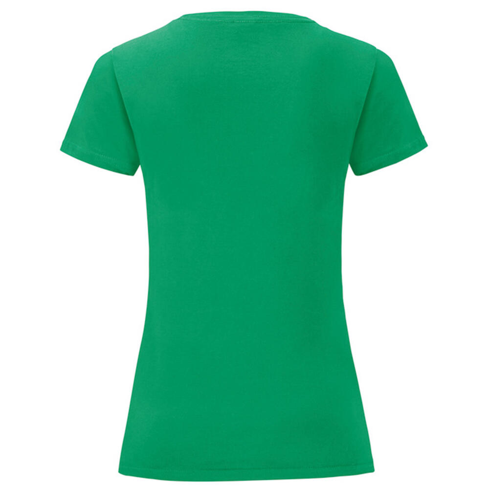 Dames Iconic Combed Cotton Tshirt (Kelly Groen) 2/3