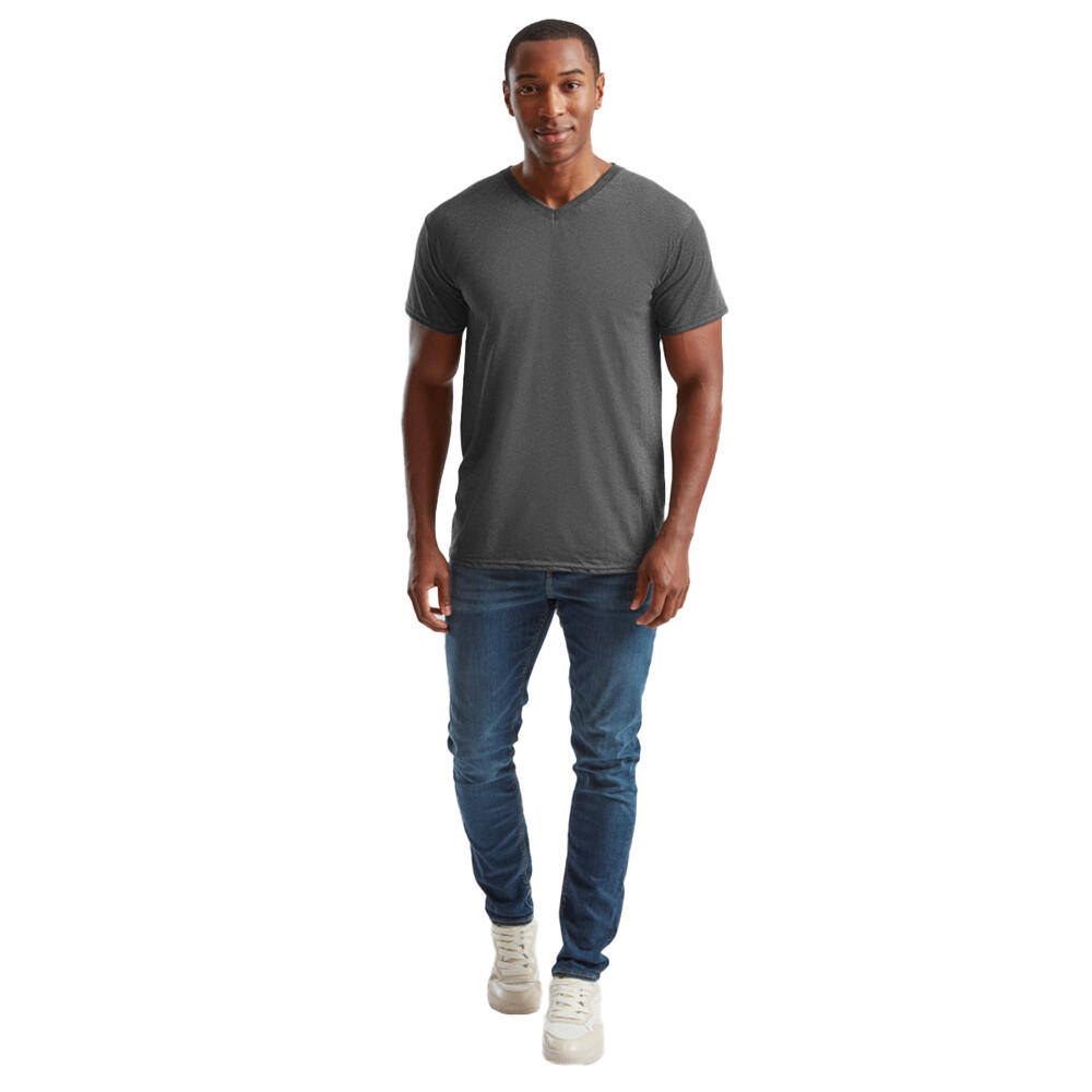 Tricou Drumeții În Natură Fruit Of The Loom Valueweight V Neck Adulți