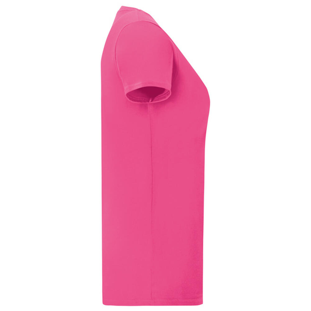 Camiseta Iconic de Algodón Cepillado para Mujer Fucsia 3/3