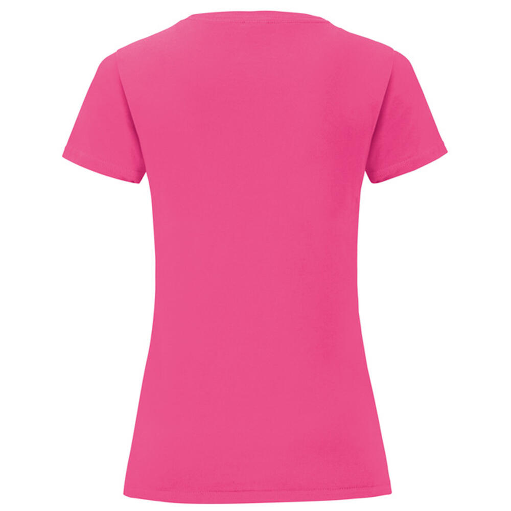 Camiseta Iconic de Algodón Cepillado para Mujer Fucsia 2/3