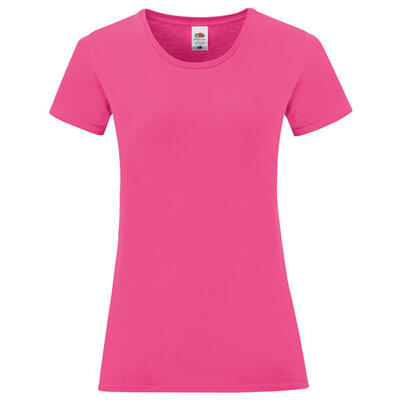 Dames iconic combed cotton tshirt (rood)
