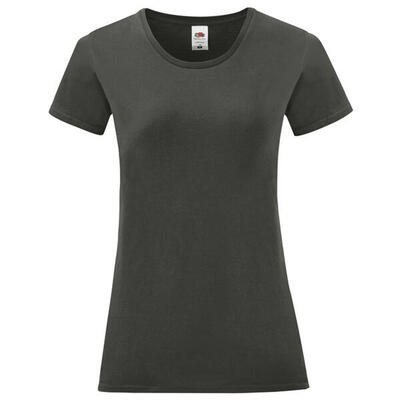 Dames iconic combed cotton tshirt (rood)