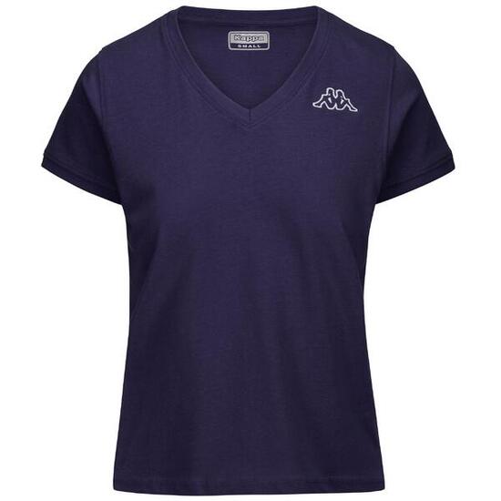 T shirt maglietta da donna in cotone blu da palestra