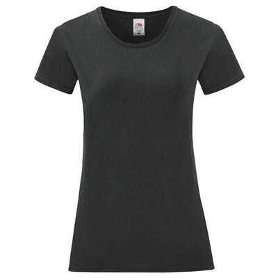Dames iconic combed cotton tshirt (rood)
