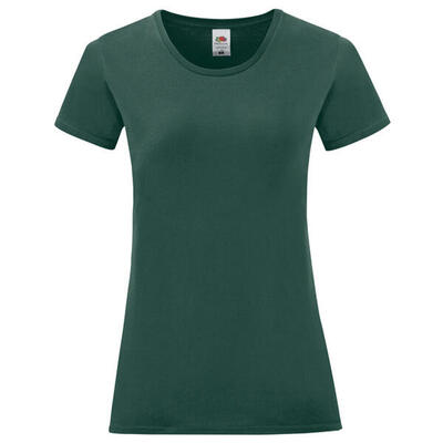 Dames iconic combed cotton tshirt (rood)