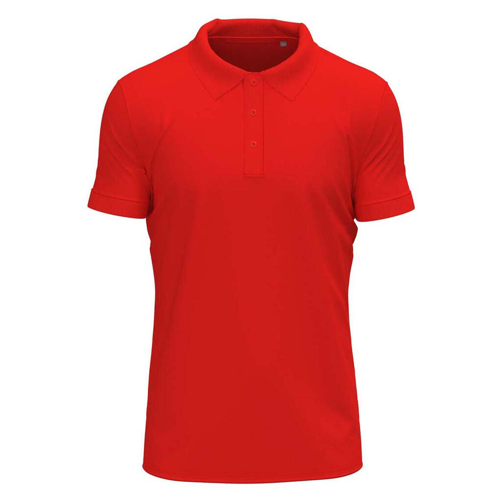 Mens Stretch Polo Shirt (Scarlet Red)