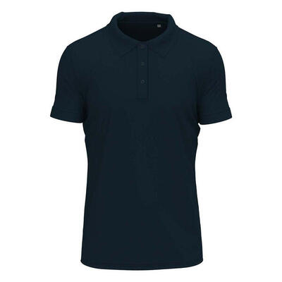 Heren rek polo shirt (jachthaven blauw)