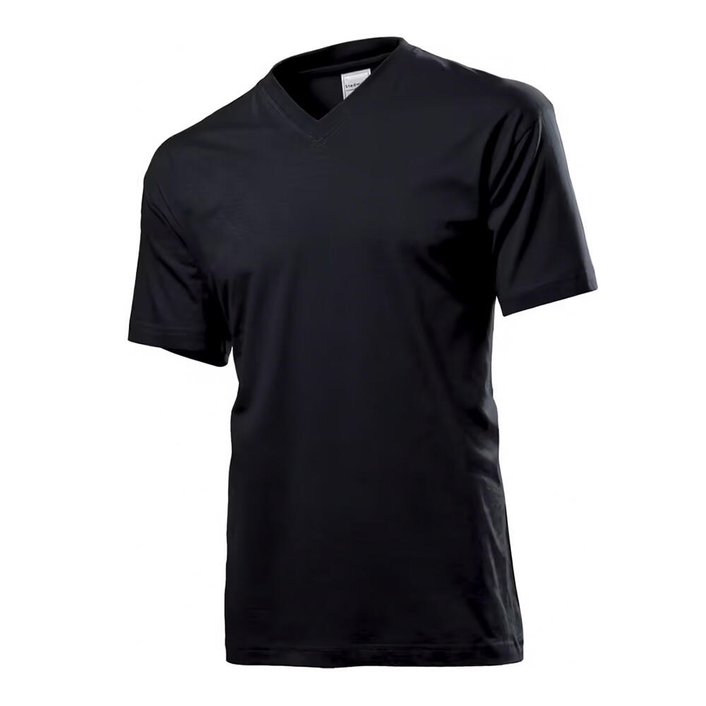 Unisex Adult Classic V Neck TShirt (Black Opal)