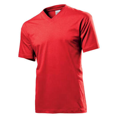 Unisex klassiek v hals tshirt voor volwassenen (zonnebloem geel)