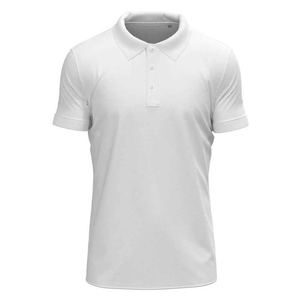 Mens Stretch Polo Shirt (White)