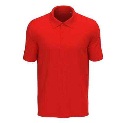 Heren lux poloshirt (scharlakenrood)