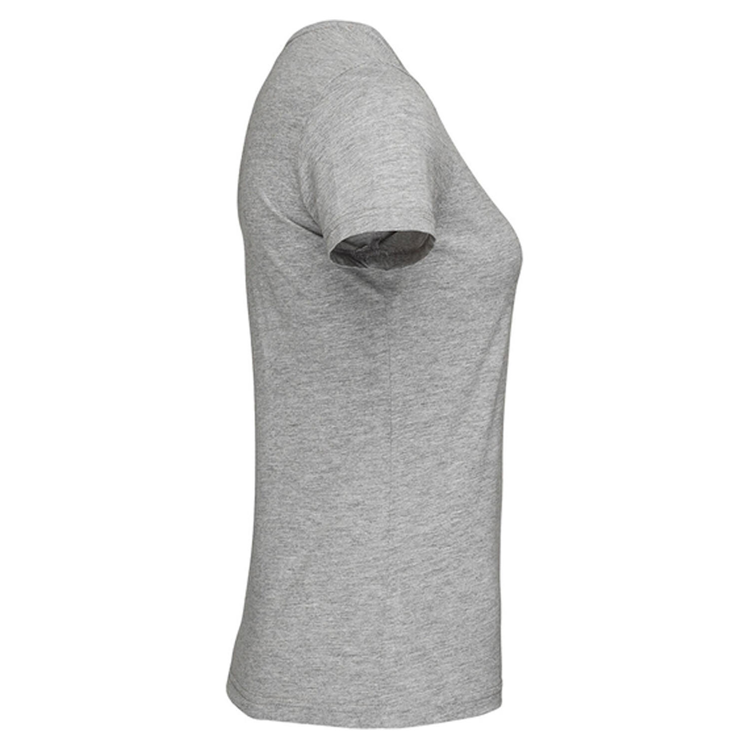T-Shirt clássica de penas para senhora e mulher (Cinza Heather) 3/3