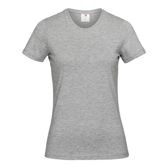 Camiseta Classic de Jaspeado para Mujer Gris Jaspeado