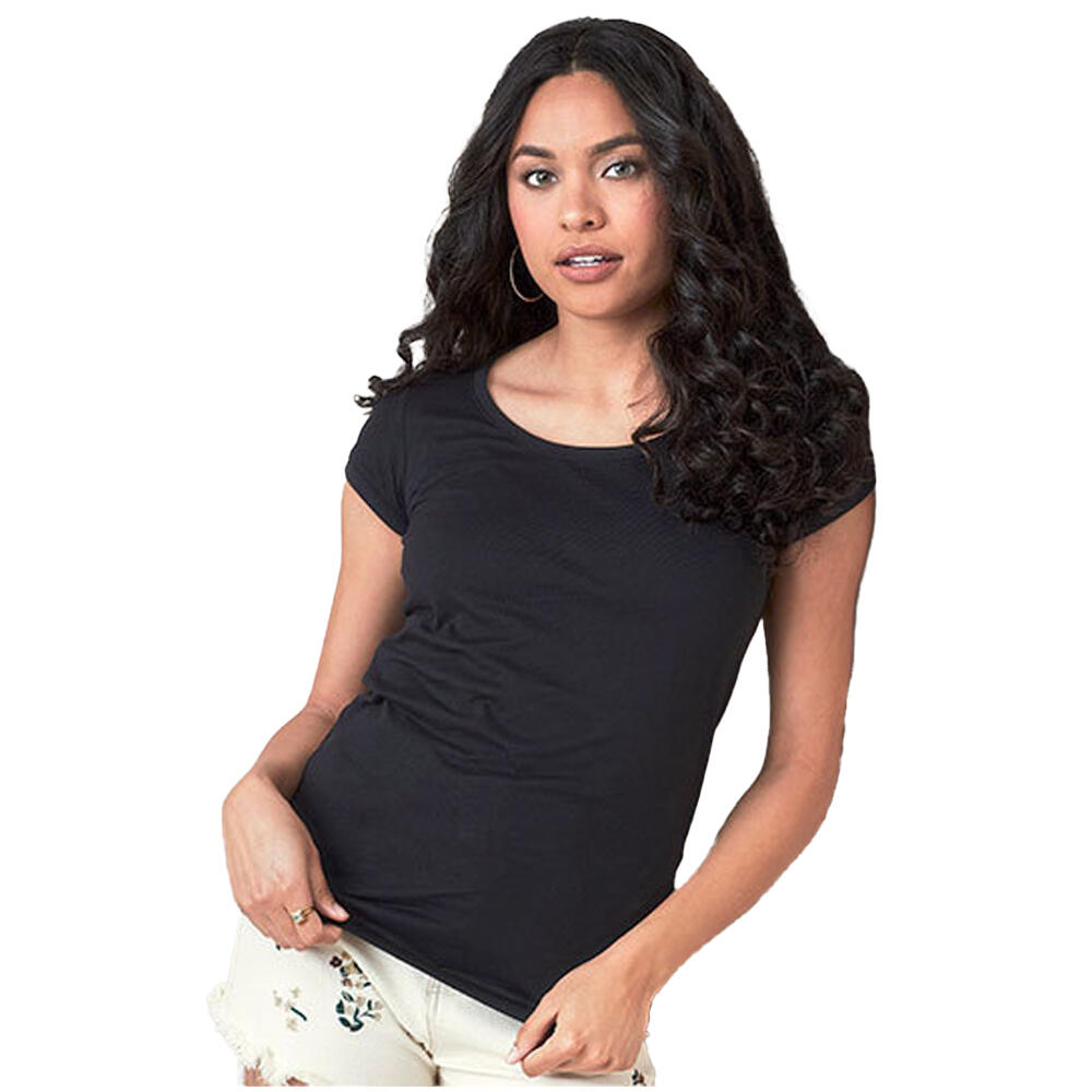Womens/Ladies Round Neck TShirt (Black Opal)