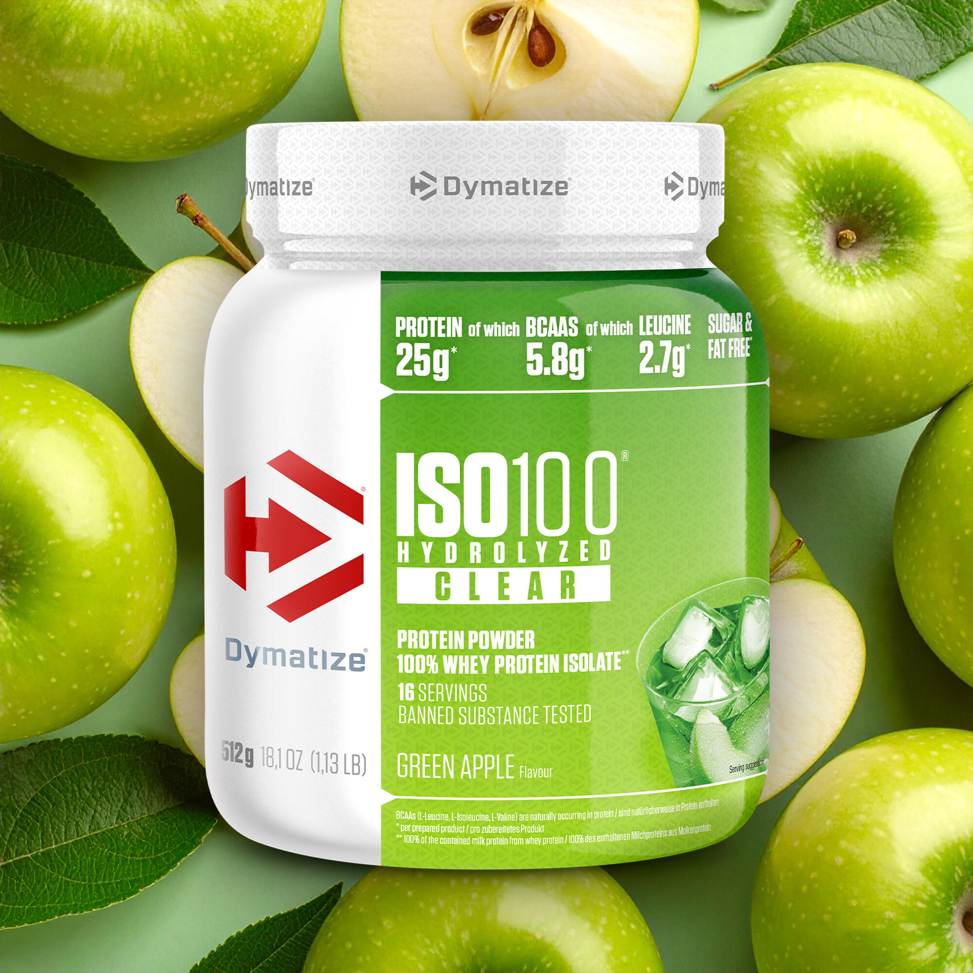 Dymatize ISO 100 Clear (512g) Green Apple - Eiwitten - Helder eiwit 4/6